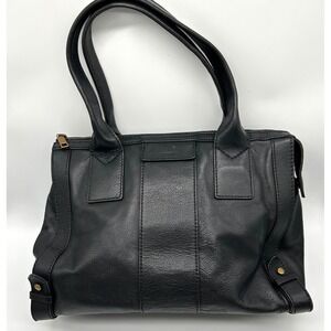Fossil Black Leather Satchel Bag